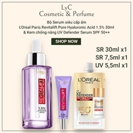 [LOREAL] Bộ Serum siêu cấp ẩm LOreal Paris Revitalift Pure Hyaluronic Acid 1.5% 30ml & Kem chống nắn