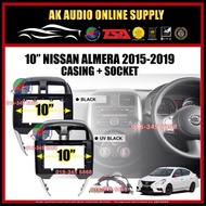 Nissan Almera 2015 2016 -2019 Android Player 10" Inch Casing + Socket