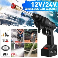 Cordless High Pressure Car Washer 12/24V Handheld Auto Spray Powerful Washer Machine Garden Water Je