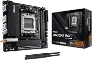 ASRock A620AI WiFi Mini-ITX AM5 Motherboard, AMD Ryzen 9000/8000/7000 Support, DDR5 8200+ (OC), PCIe
