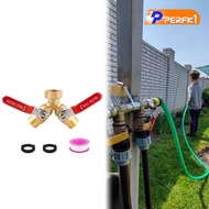 [Perfk1] Hose Splitter 2 Way Outdoor Y Valve Water Tap Splitter for Patio Irrigation