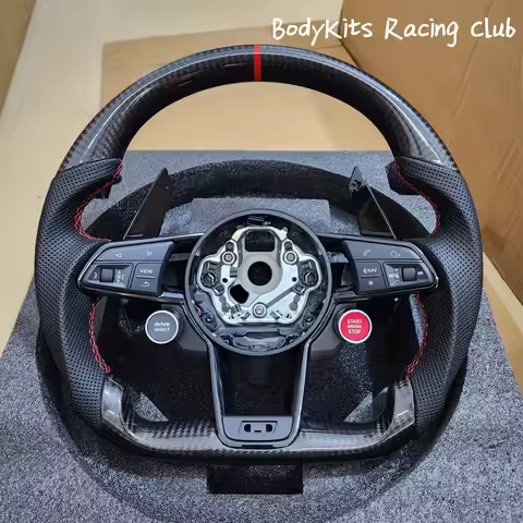 Carbon Fiber LED Shift Lights Steering Wheel For Audi R8 S3 RS3 8V 8Y S4 RS4 S5 RS5 B8 B9 S6 RS6 S7 