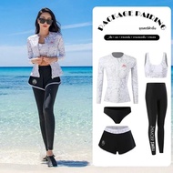 สตรีคู่ชุดดําน้ําแขนยาวกางเกง Quick Dry Surfing ชุดดําน้ําดูปะการังแมงกะพรุนเครื่องแต่งกายผู้ชายแยกช