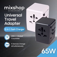mixshop 5-IN-ONE Universal International Travel Adapter/ 65W Fast Charge/GaN Tehnology