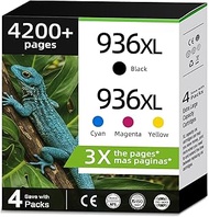 936XL Ink Cartridges Black Color Combo Replacement for HP 936 XL HP936 HP936XL for OfficeJet Pro 912
