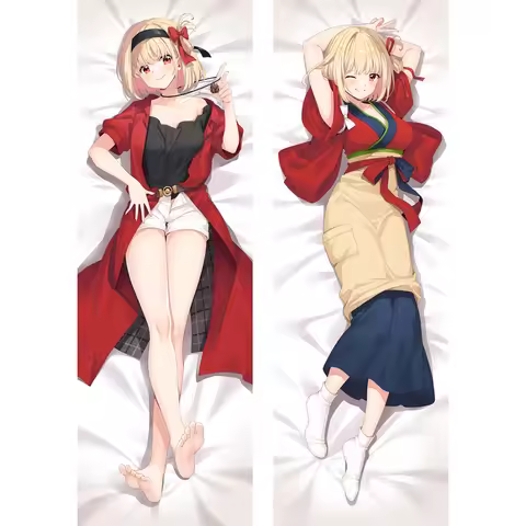 Lycoris Recoil Dakimakura Pillowcase Chisato Nishikigi 50x150 Custom Hugging Throw Otaku Bedding Pil