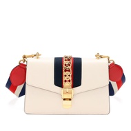 Gucci Ivory Leather Small Sylvie Bag Gold Hardware