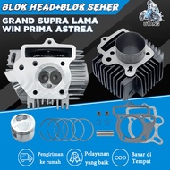 BLOCK SEHER + CYLINDER HEAD ASSY GRAND SUPRA LAMA WIN PRIMA ASTREA PISTON 53MM VALVE 21*23MM