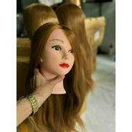 Women's hair mannequin head 60-65cm long vip-heat cut mannequin