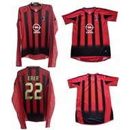 AC Milan Jersey Retro 2004 2005 Long Sleeve Home Classic Football Shirt