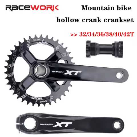 RACEWORK XT Hollowtech Mtb Crank Arms For Bicycle Crankset Integrated Candle Pe 2 Crowns Mountain Bi