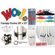Frame Only 10' x 15' Express Night Market Canopy Tent Roof 80cm Rangka Besi Kanopi Khemah Pasar