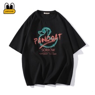 PANCOAT Japanese high street trend T-shirt couple summer loose five-sleeve teen heavy short-sleeved outfit