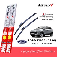 Attoso V Silicone Coating Wiper Blade | Ford Kuga (C520) 2013-Present (1 Set) + FREE Oil Film Remove