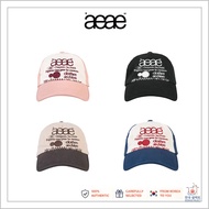 AEAE Web Logo 5 Panel Cap 4 Colors Cotton Unisex Korean Street Fashion Hat