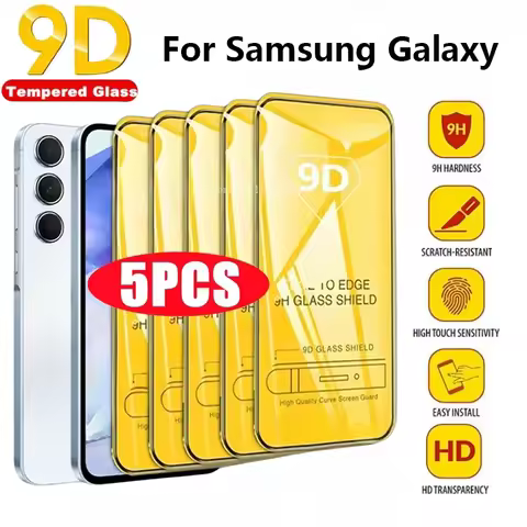 9D Full Tempered Glass For Samsung A55 5G A54 A35 A34 A33 A53 A52 A52s A73 A32 A72 A51 A50 A71 A31 A