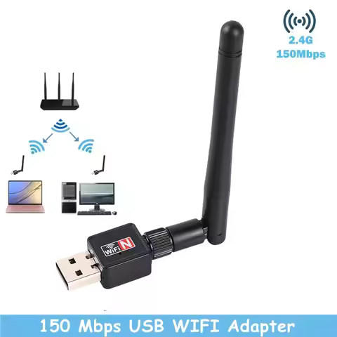 Network Card Mini USB WiFi Adapter Card 150Mbps 2dBi WiFi adapter PC WiFi Antenna WiFi Dongle 2.4G U