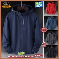 [M-5XL] Men's Jacket Windproof Waterproof Breathable Thin Sportswear Windbreaker Jacket Hoodie