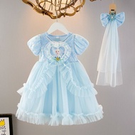 Elsa Dress + Clip Dress/ Children's Dress/ Elsa Dress/ Elsa Clip/ Elsa Ribbon/ Girls' Dress/ Dress/