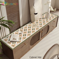 Retro Simple TV Cabinet Mat Waterproof and Oil-proof Side Cabinet Leather Tablecloth Porch Shoe Cabinet Dustproof Washless Desktop Protection Mat