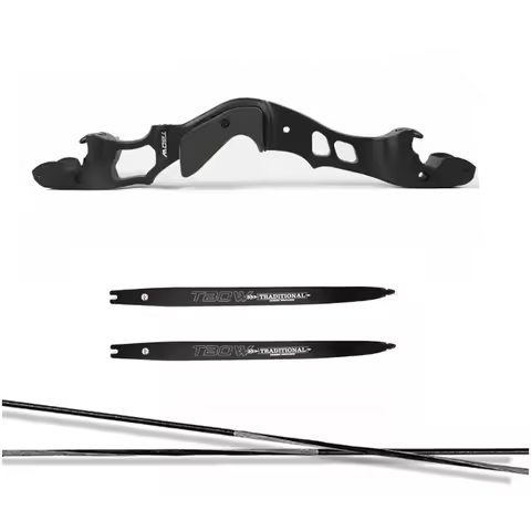 JUNXING HI 30-60lbs Recurve Bow /Bow Riser 19inch Right Hand Takedown Bow ILF Bow And Arrow Hunting 