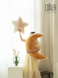 Coolercolour Original Second Generation Large Moon Shaped Plush Pillow Sleeping Leg Clamp Cute Long