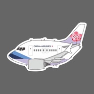 China Airlines Q Version Boeing 737 MAX Airplane Shape Waterproof 3M Sticker Size 90mm