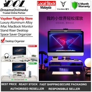 VAYDEER Silver Aluminum Alloy iMac MacBook Monitor Stand Riser Desktop Space Saver Organizer
