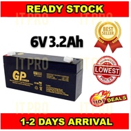 PROFirtspower 6V 3.2Ah Rechargeable Autogate UPS Sealed Lead Acid Battery GP632