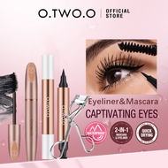 3PCS O.TWO.O Winged Eyeliner Stamp Waterproof Makeup Smudge Proof Wing Eye Liner Pencil+Mascara Wate