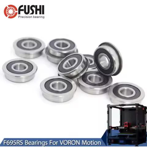 FUSHI F695 2RS Bearing 5*13*4 mm 10Pcs ABEC-7 Flanged Miniature F695 RS Ball Bearings F695RS For VOR
