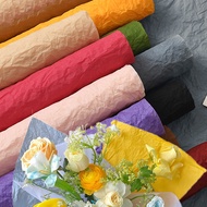 5Pcs Colored Crepe Paper Roll Handmade Stone Grain Paper Origami Crinkled Crepe Craft DIY Flowers Decoration