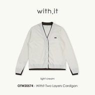 Withit Double Layers Cardigan With Black Label คาร์ดิแกนพรีเมี่ยม - OTW20574