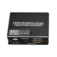 ♥4K HDMI-compatible Audio Extractor Stereo Extractor Converter Optical ARC TOSLINK SPDIF + 3.5mm ☂✚