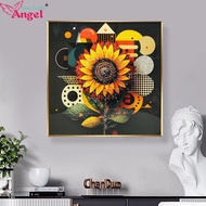 ANGEL Canvas Print (52 x 52 cm) With Frame Sunflower art  Painting Prints Beautifull sunflower with 