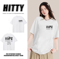 HITTY Casual Cotton woman tshirt oversize korean style woman baju wanita baggy shirt Unisex shirt wo
