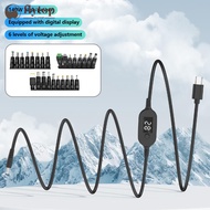 FLYTOP Universal 140W USB C PD to DC 5V 9V 12V 15V 20V 28V Adjustable Voltage Power Boost Cable 5.5X