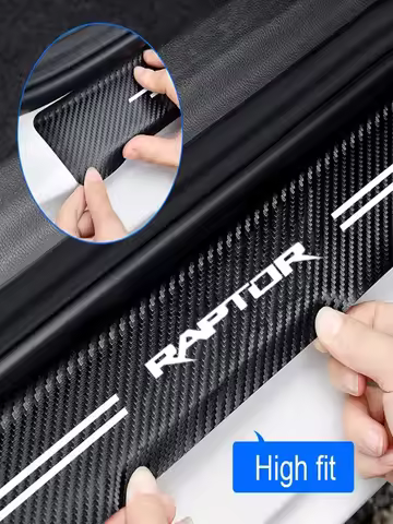 Carbon Fiber Car Sticker Car Door Trunk Protective Strip Decal For Ford Raptor SV1 F150 F250 F350 Mu