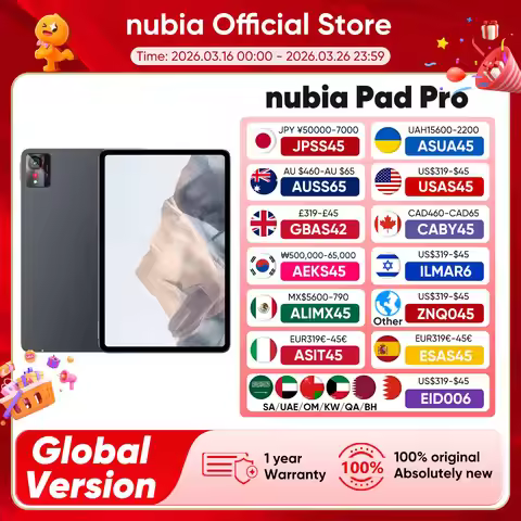 Global Version nubia Pad Pro WIFI Snapdragon 8 Gen 3 10.9'' 2.8K 144Hz Display 10100mAh Battery 66W 