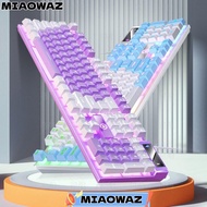 MIAOWAZ Gaming Keyboard, K500 104 Keys Wired Keyboard, Mechanical Sensation Luminous USB Interface C