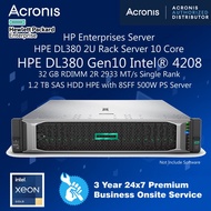 PC Server HP Enterprise Proliant DL380 Gen10 4208 - 8 Core Ram 32GB-R