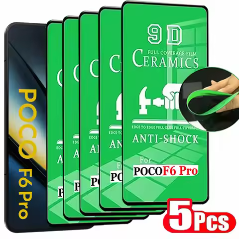 5PCS Ceramic Film For POCO F6 F7 Pro X7 X6 Pro X5 X4 GT X3 NFC Screen Protector For Poco F5 Pro F4 G