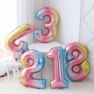 (Wholesale) 40 cm Number Foil Balloons OMBRE Foil Balloon Number Balloon