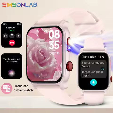NEW Smart Watch AI Translation Health&Sleep Monitoring IP68 Waterproof 100 Sports Modes Fashion Smar