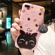 Case Samsung J6 2018 J7 2018 J8 2018 J2 Pro J7 Pro J2 Core J4 Plus Head Cat 3D With Hanging