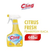 Cling Fresh Lemon Yellow Glass Cleaner 440 Bottle ML