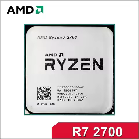 AMD Socket AM4 Ryzen 7 2700 R7 2700 3.2 GHz Eight-Core Sixteen-Thread 16M 65W CPU Processor YD2700BB