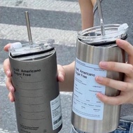 Water Bottle, Heat-Retaining Stainless Steel Water Cup With Straw, 304 Stainless Steel Bottle With S