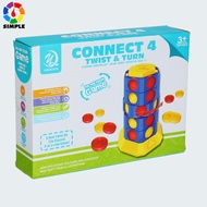 Twist Connect 4 in A Row Game Connect 4 Game Twist & Turn Grab & Go Classic Recreational Board Puzzl