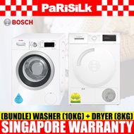 (Bulky)(Bundle) Bosch WAW28480SG Series 8 Washing Machine (9kg) + WTH83008SG Series 4 Heat Pump Dryer (8kg)